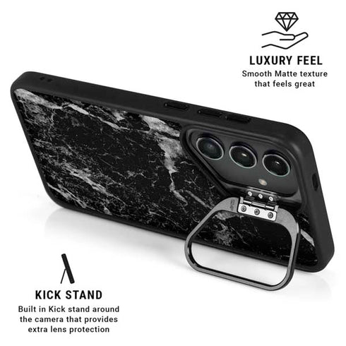 Crushed Black Galaxy S25 Ultra Kickstand Case