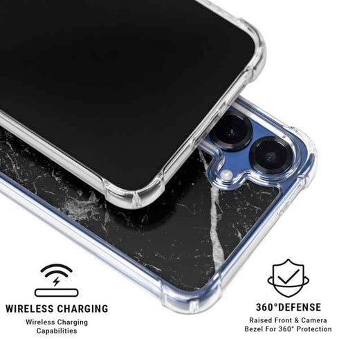 Crushed Black Galaxy S25 Clear Case