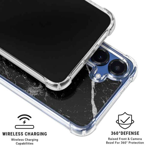 Crushed Black Galaxy S25 Plus Clear Case