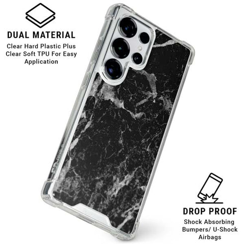 Crushed Black Galaxy S25 Ultra Clear Case