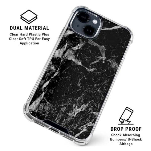 Crushed Black iPhone 15 Clear Case