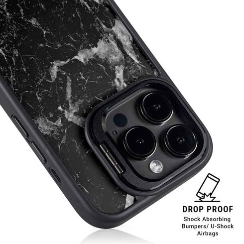 Crushed Black iPhone 15 Pro Max Kickstand Case