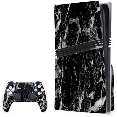 Crushed Black PS5 Pro Disk Bundle Skin