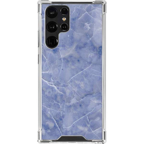 Crushed Blue Galaxy S23 Ultra Clear Case