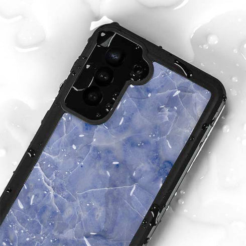 Crushed Blue Galaxy S24 Plus Waterproof Case