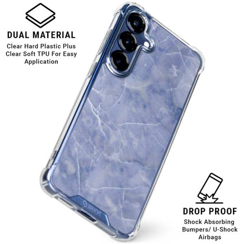 Crushed Blue Galaxy S25 Plus Clear Case