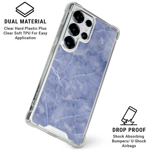 Crushed Blue Galaxy S25 Ultra Clear Case