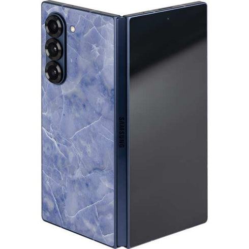 Crushed Blue Galaxy Z Fold6 Skin