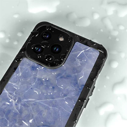 Crushed Blue iPhone 15 Pro Waterproof Case