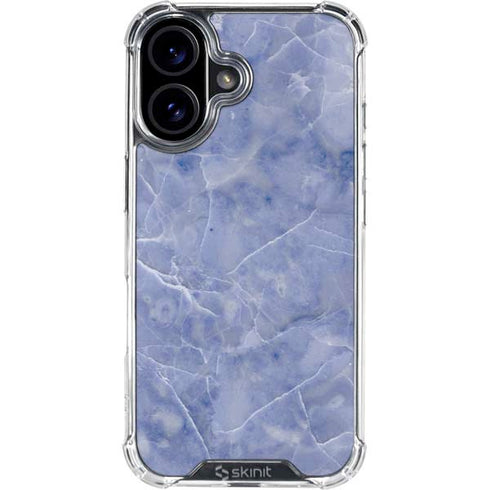 Crushed Blue iPhone 16 Plus Clear Case