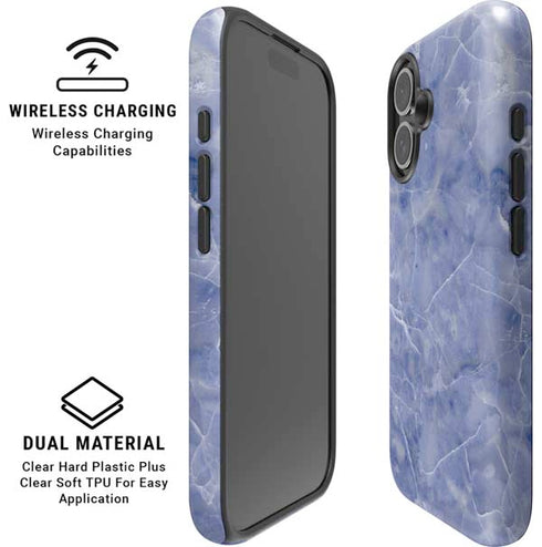 Crushed Blue iPhone 16 Plus Magsafe Impact Case