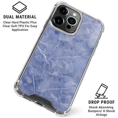 Crushed Blue iPhone 16 Pro Max Clear Case
