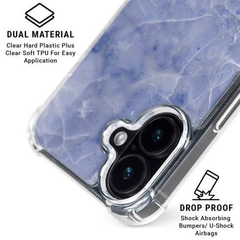 Crushed Blue iPhone 17 Clear Case