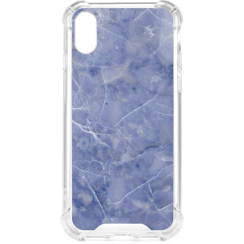 Crushed Blue iPhone XS Clear Case
