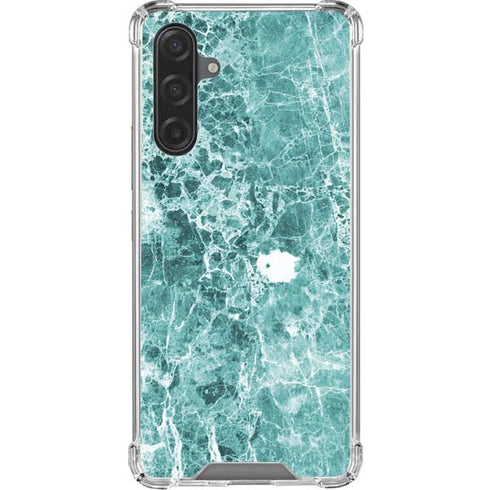 Crushed Turquoise Galaxy A17 Clear Case