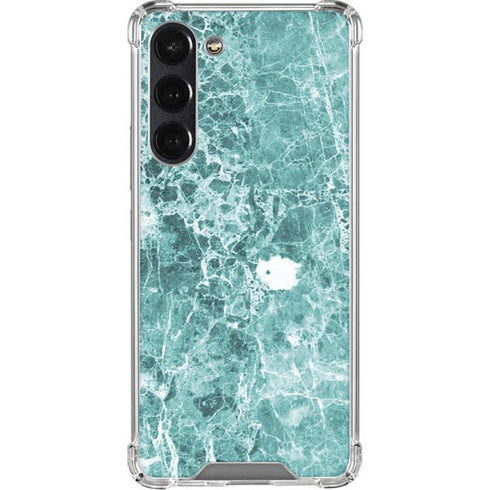 Crushed Turquoise Galaxy S24 FE Clear Case