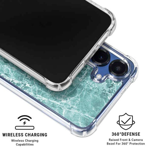 Crushed Turquoise Galaxy S25 Clear Case