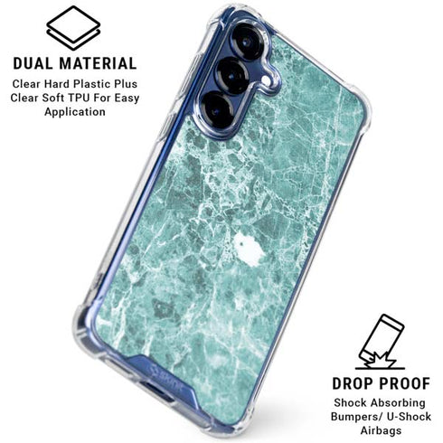 Crushed Turquoise Galaxy S25 Clear Case