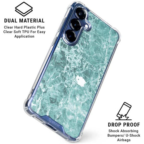 Crushed Turquoise Galaxy S25 Plus Clear Case