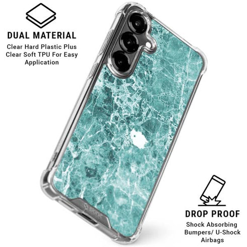 Crushed Turquoise Galaxy S26 Plus Clear Case