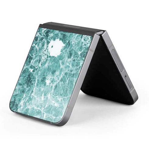Crushed Turquoise Galaxy Z Flip6 Skin