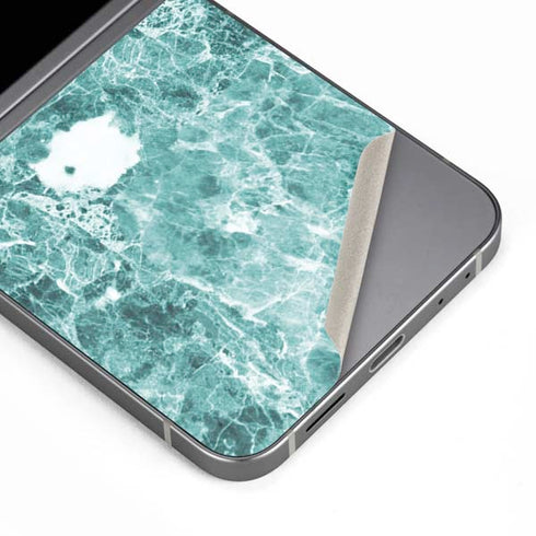 Crushed Turquoise Galaxy Z Flip6 Skin