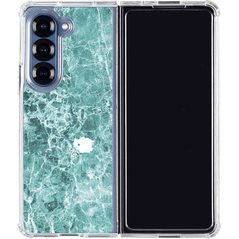 Crushed Turquoise Galaxy Z Fold6 Clear Case