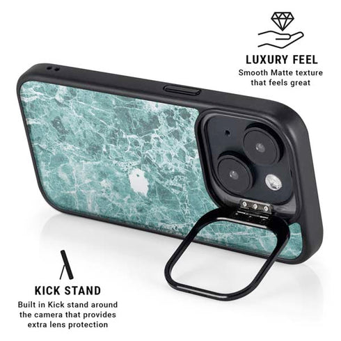 Crushed Turquoise iPhone 14 Plus Kickstand Case