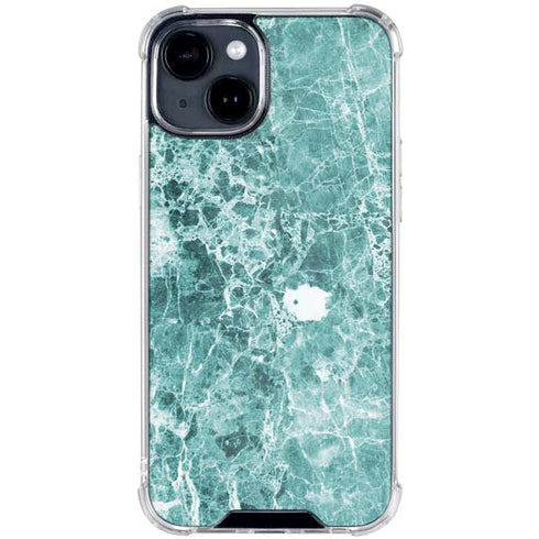 Crushed Turquoise iPhone 15 Clear Case