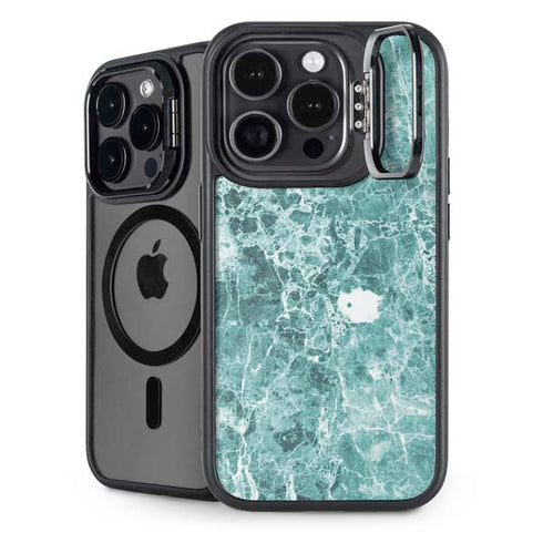 Crushed Turquoise iPhone 15 Pro Max Kickstand Case