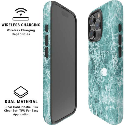 Crushed Turquoise iPhone 16 Pro Max Magsafe Impact Case