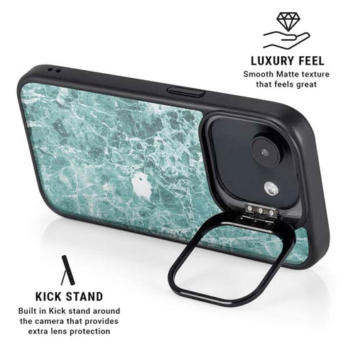 Crushed Turquoise iPhone 16e Kickstand Case