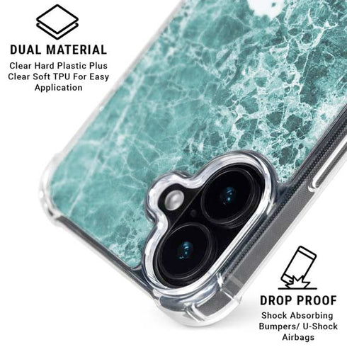 Crushed Turquoise iPhone 17 Clear Case