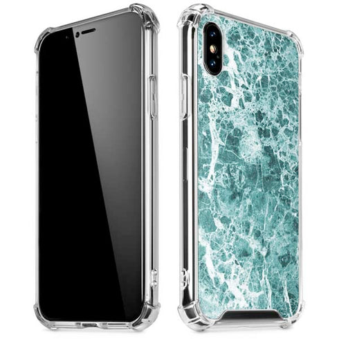 Crushed Turquoise iPhone X/XS Clear Case