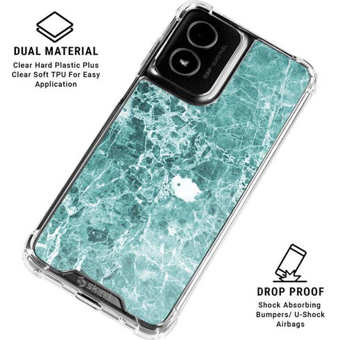 Crushed Turquoise Moto G Power 5G (2024) Clear Case