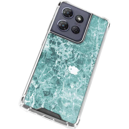 Crushed Turquoise Moto G Power 5G (2025) Clear Case