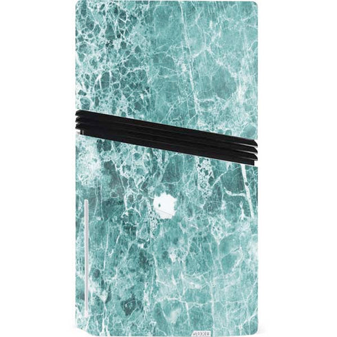 Crushed Turquoise PS5 Pro Disk Console Skin