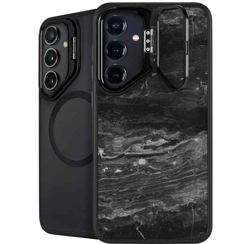 Crystal Black Galaxy S25 Kickstand Case