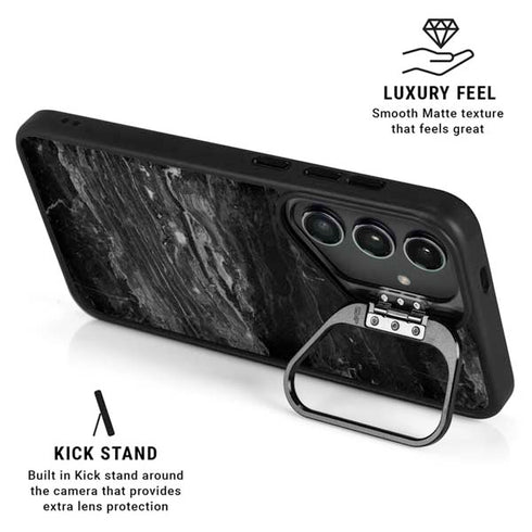 Crystal Black Galaxy S25 Kickstand Case