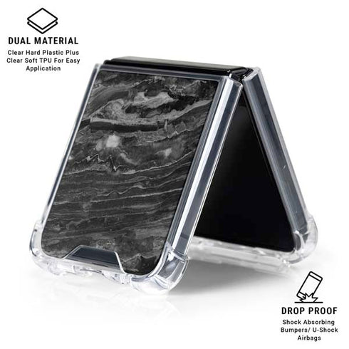 Crystal Black Galaxy Z Flip6 Clear Case