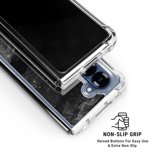 Crystal Black Galaxy Z Fold6 Clear Case