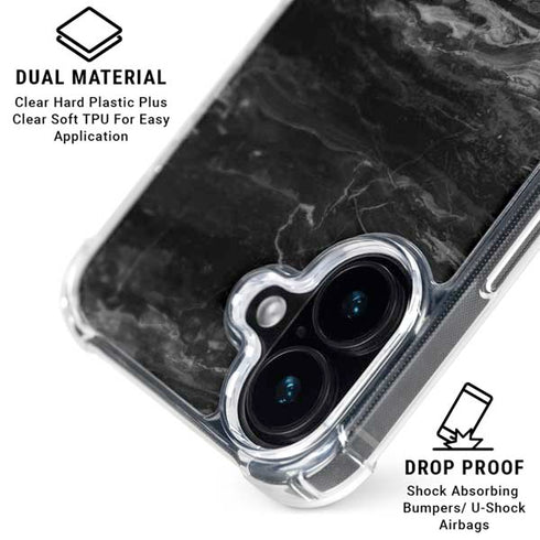 Crystal Black iPhone 16 Clear Case