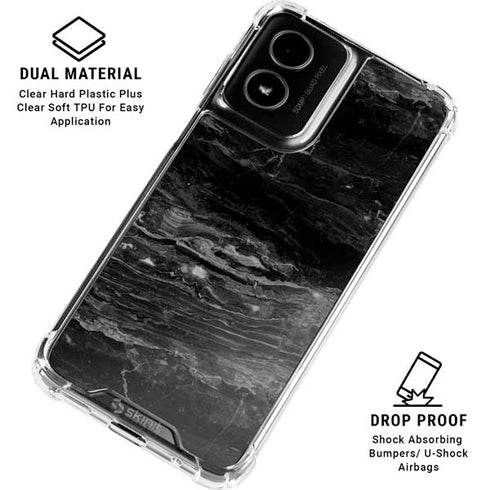 Crystal Black Moto G Power 5G (2024) Clear Case