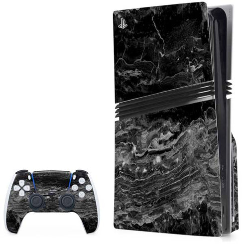 Crystal Black PS5 Pro Disk Bundle Skin