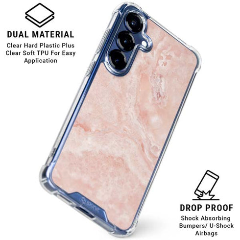 Crystal Pink Galaxy S25 Clear Case