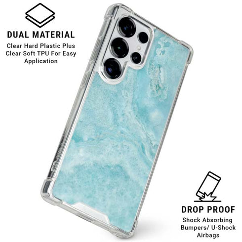 Crystal Turquoise Galaxy S25 Ultra Clear Case