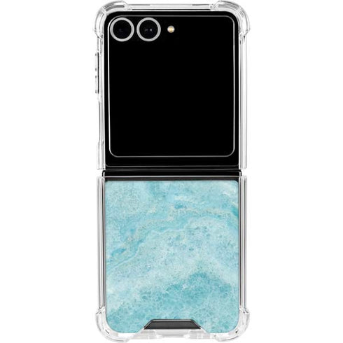 Crystal Turquoise Galaxy Z Flip7 Clear Case