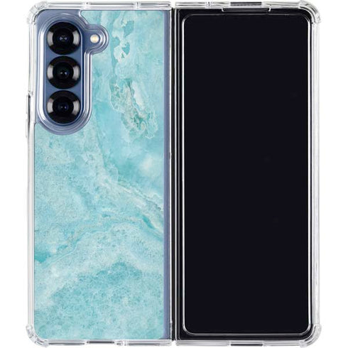 Crystal Turquoise Galaxy Z Fold7 Clear Case