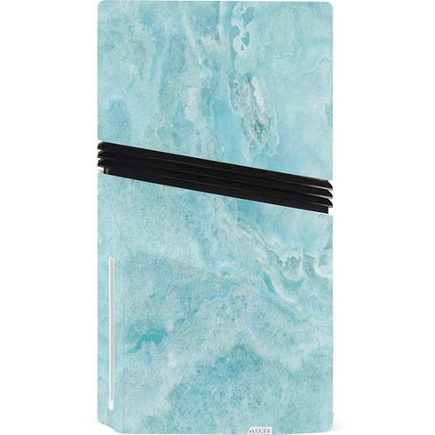 Crystal Turquoise PS5 Pro Disk Console Skin