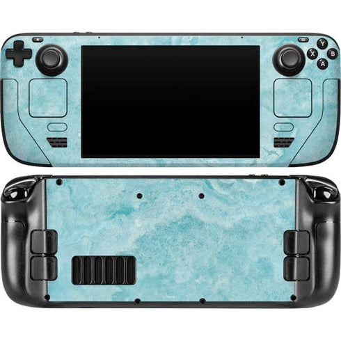 Crystal Turquoise Steam Deck Handheld Gaming Computer OLED Skin